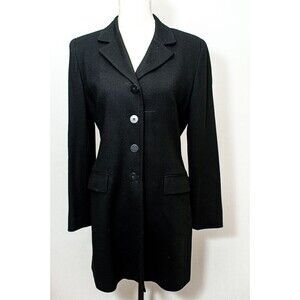 Vintage Gianni Sport Women's Black Wool Jacket Size 8